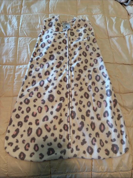 Halo Other - Halo Cream and Pink Leopard Fleece sleep sack